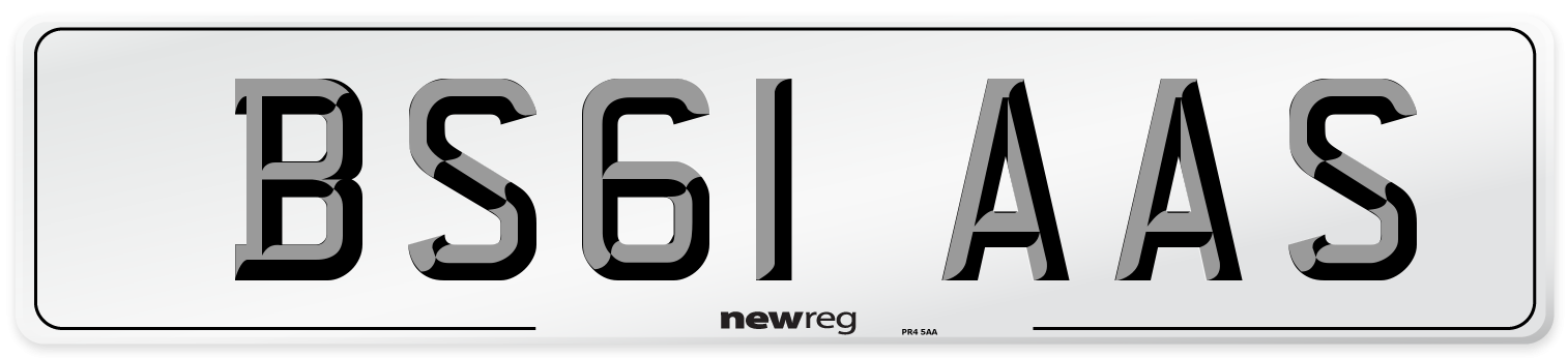 BS61 AAS Number Plate from New Reg